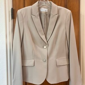 Calvin Klein Two Button Blazer in Khaki Size 8